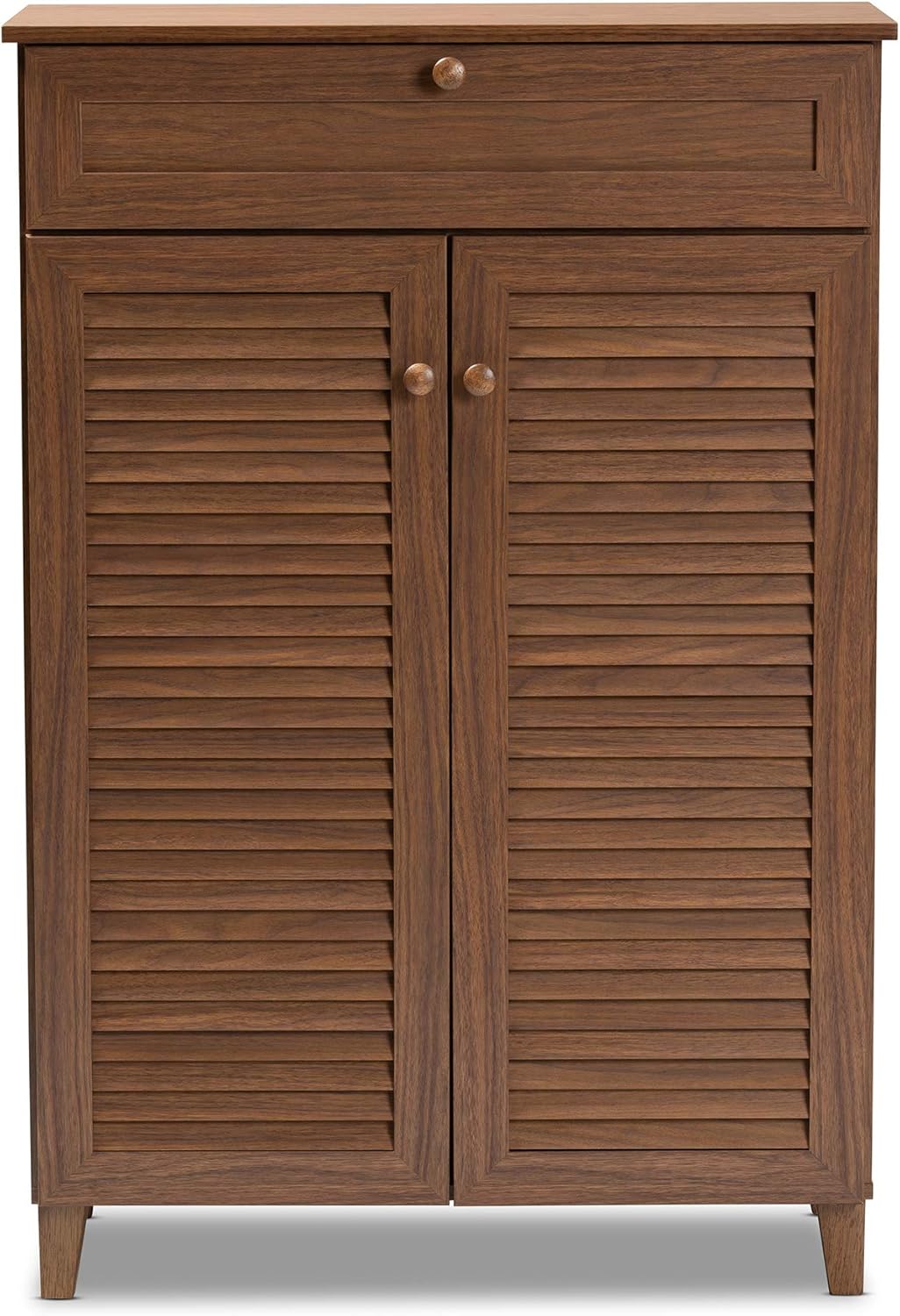 Baxton Studio Shoe Cabinets, One Size, Walnut