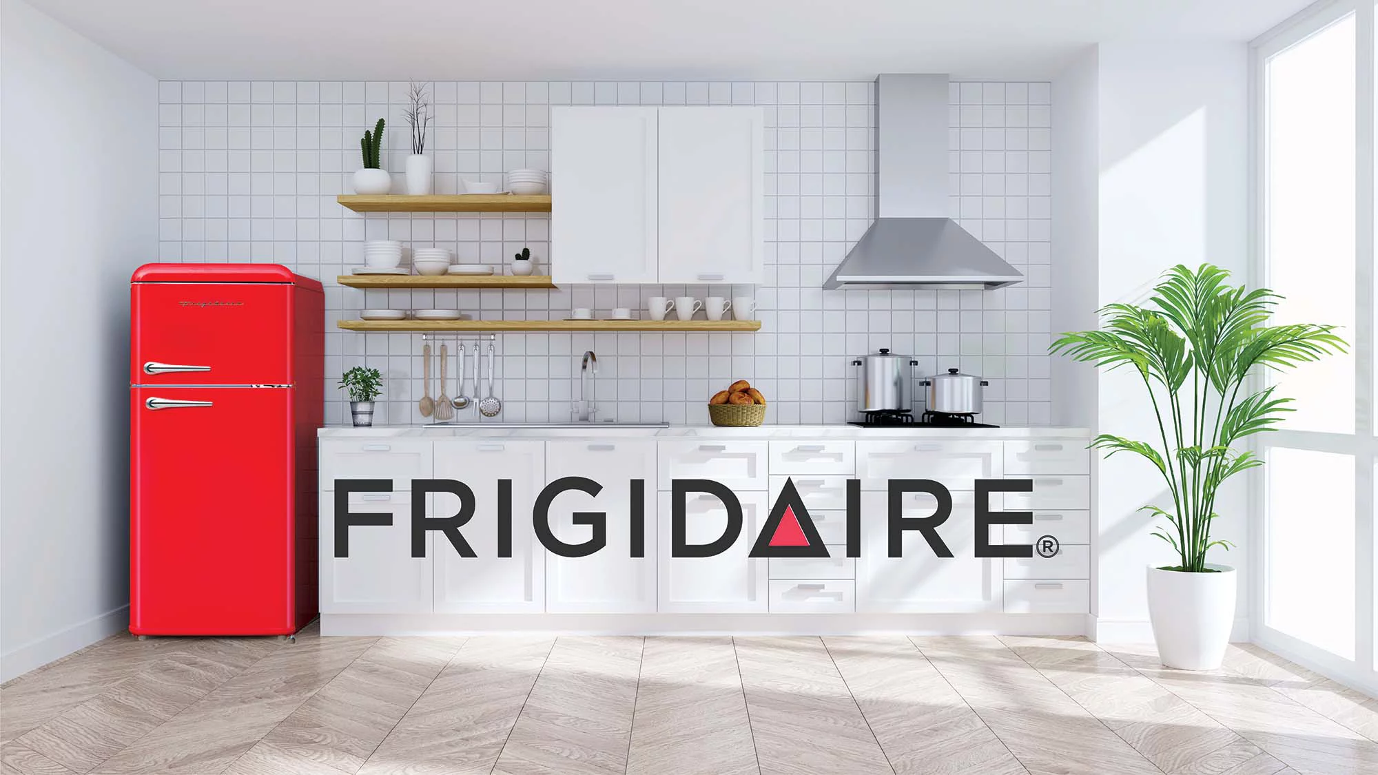 Frigidaire 7.5 Cu. Ft. Top Freezer Refrigerator in RED, Rounded Corners - RETRO, EFR756