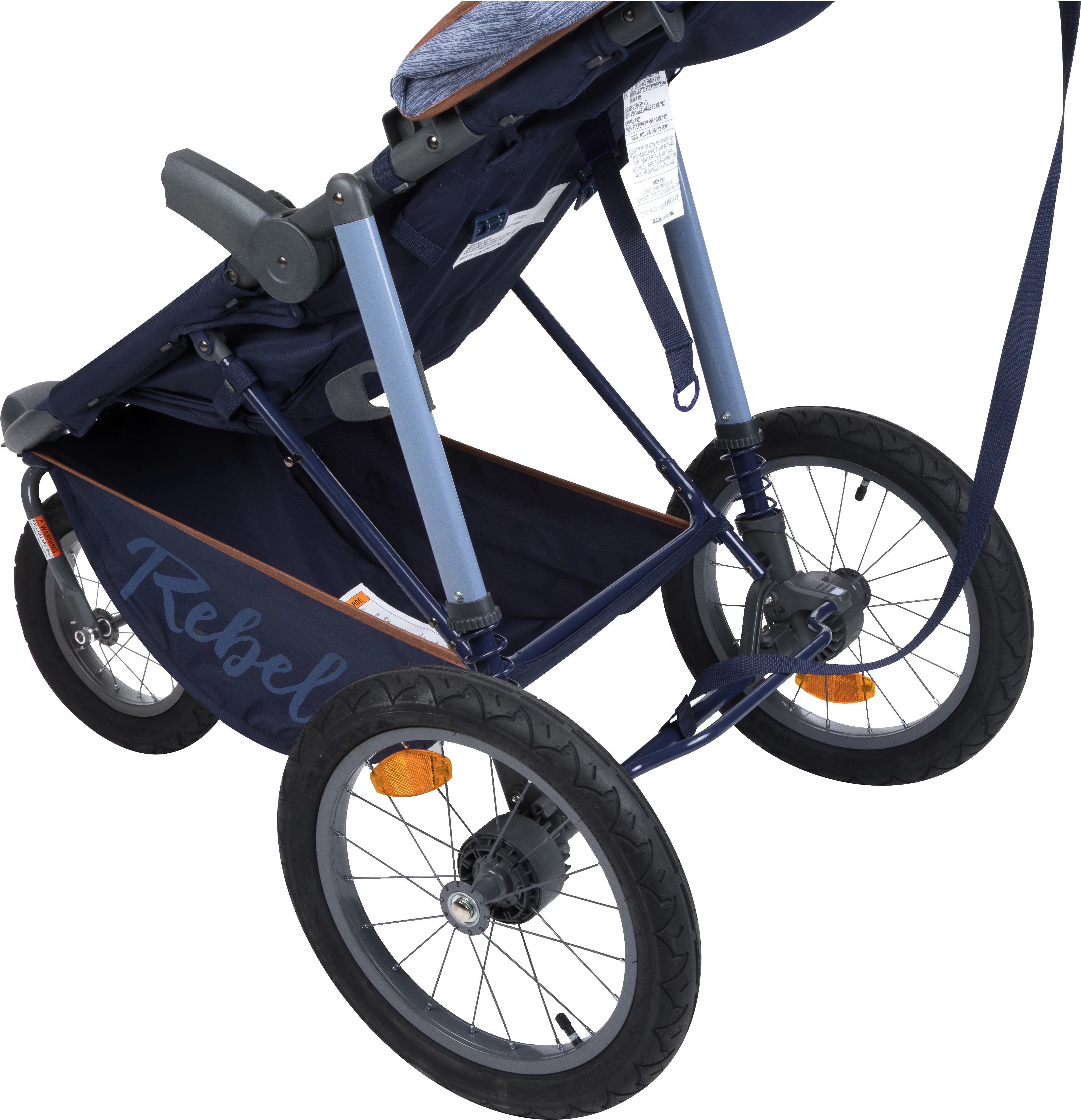 Monbebe Rebel II Complete Jogging Travel System Stroller with Rear-Facing Infant Car Seat, Boho