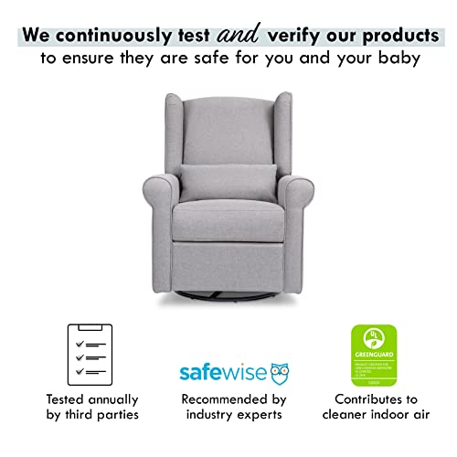 DaVinci Hayden Recliner and Swivel Glider in Shadow Grey, Greenguard Gold & CertiPUR-US Certified