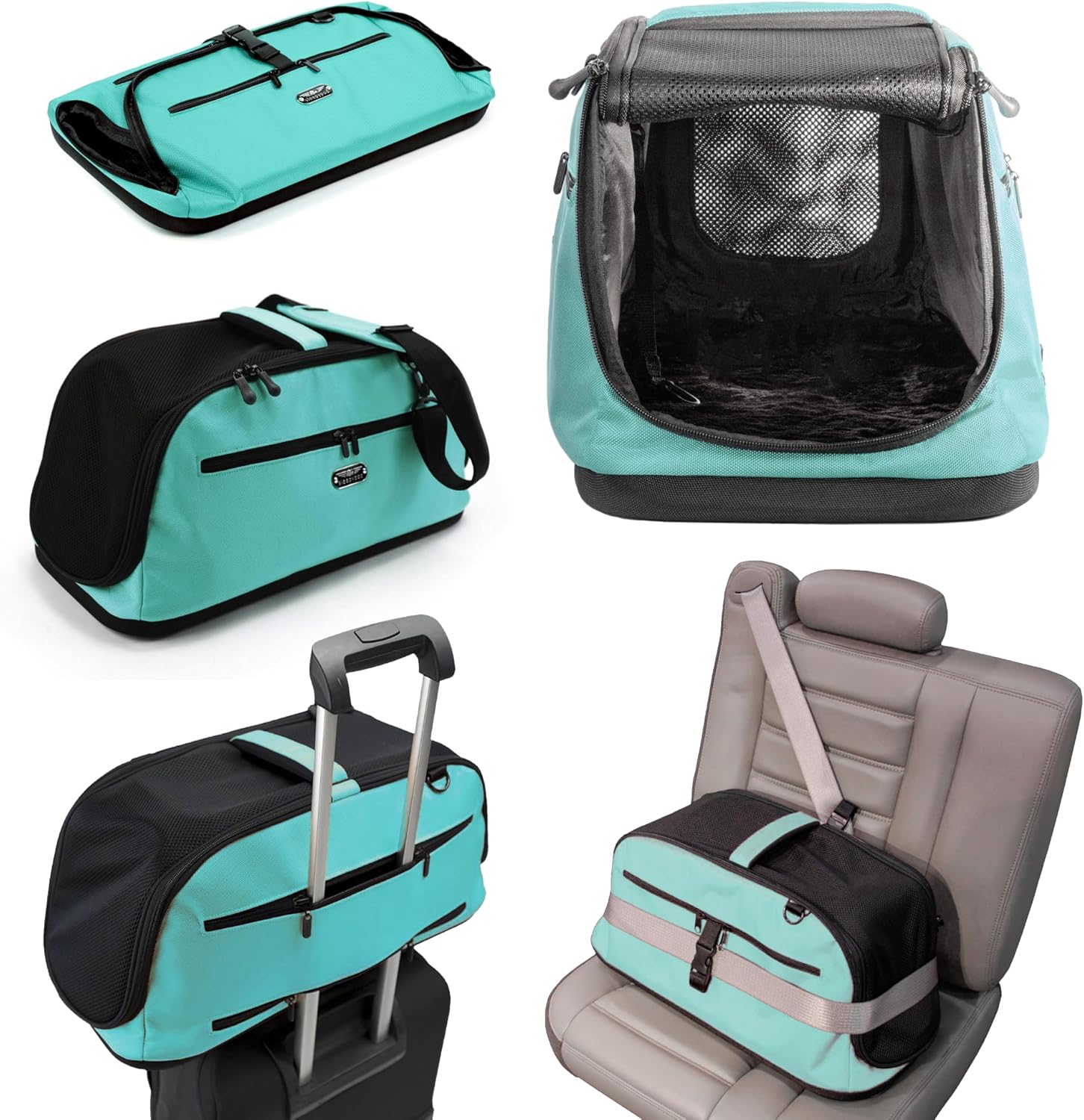 Sleepypod Air - Airline Approved Pet Carrier and Crash-Tested Car Seat for Cats and Dogs up to 18 lbs (Robin Egg Blue)