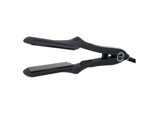 Croc Classic Titanium Digital Salon Ceramic Flat Hair Iron, Black, 1.5&&