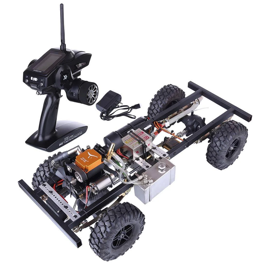 Yamix 1:10 DIY Modified GAS Powered RC Car Without Car Body Shell (with Toyan FS-S100G / 4CH 2.4G Remote Control/One Key Remote