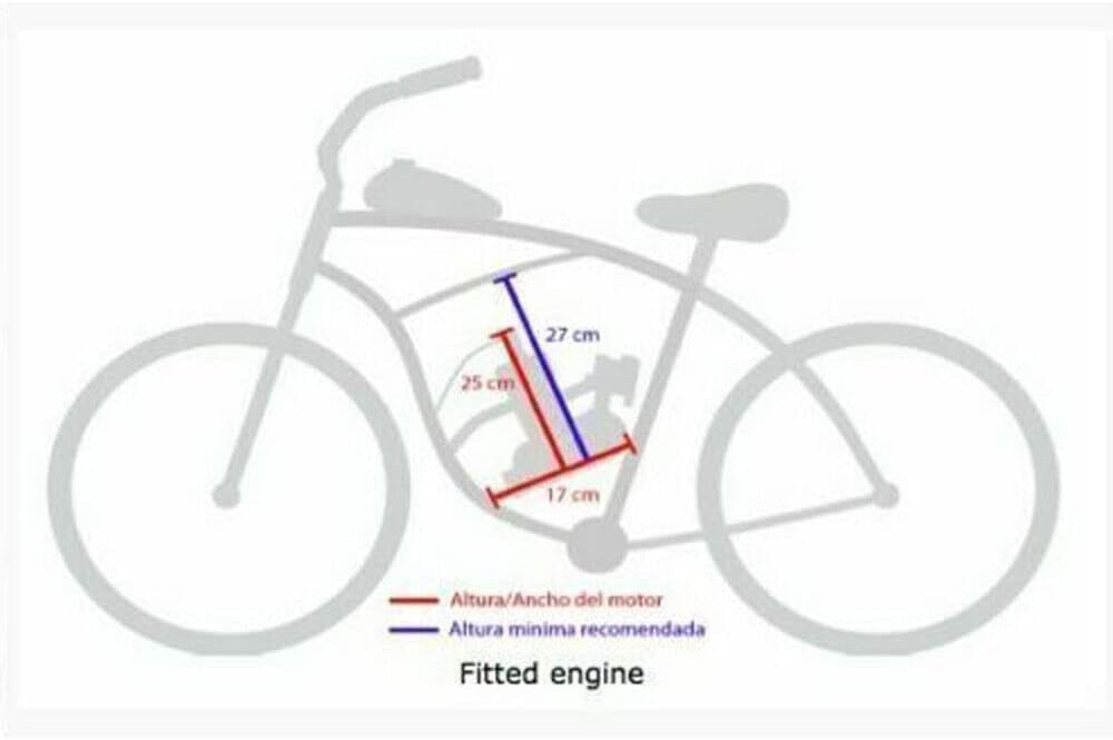 100cc Bicycle Motor Kit Bike Motorized 2 Stroke Petrol Gas Engine Full Set 44 Tooth Sprocket Motorized Full Set Upgraded Bicycle Motor Kit for 26 inch/28 inch Bikes