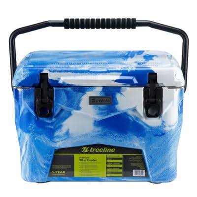 Treeline 20 qt. Roto-Molded Cooler Box, Blue Camo, 2811S780BW