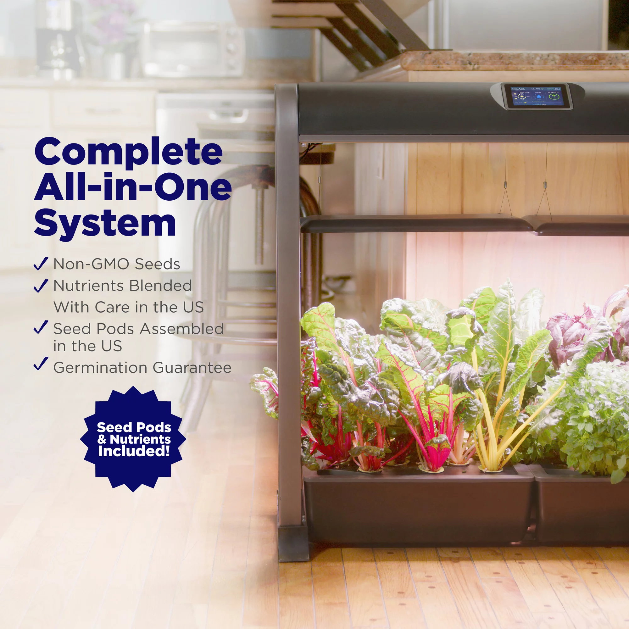 AeroGarden Farm 24Plus with Salad Bar Seed Pod Kit, Black - Curated Treasures Market