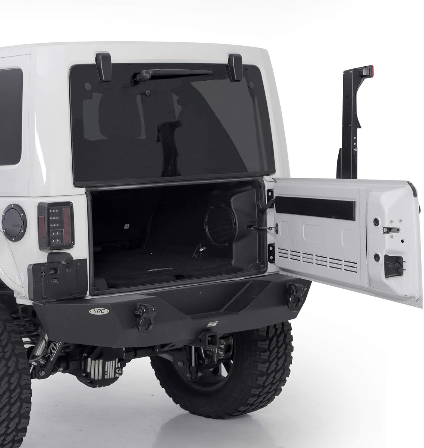 Smittybilt 2843 Pivot HD Oversize Tire Carrier for 2007-2018 Jeep Wrangler JK,Black