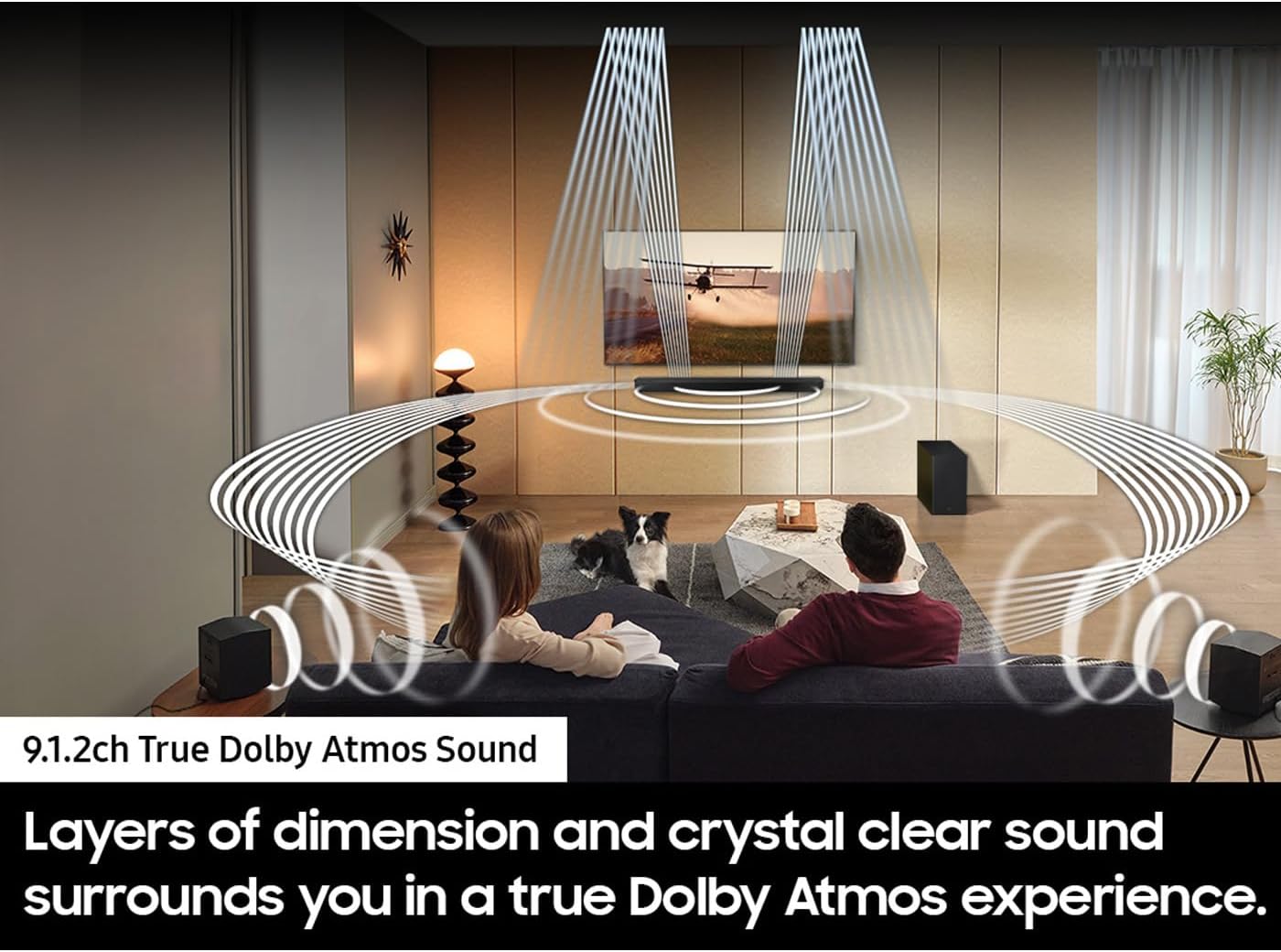 Samsung Q-series 9.1.2 ch. Wireless Dolby ATMOS Soundbar, Q-Symphony, HW-Q910D, (2024) Bundle with CPS 1-Year Enhanced Protection Pack