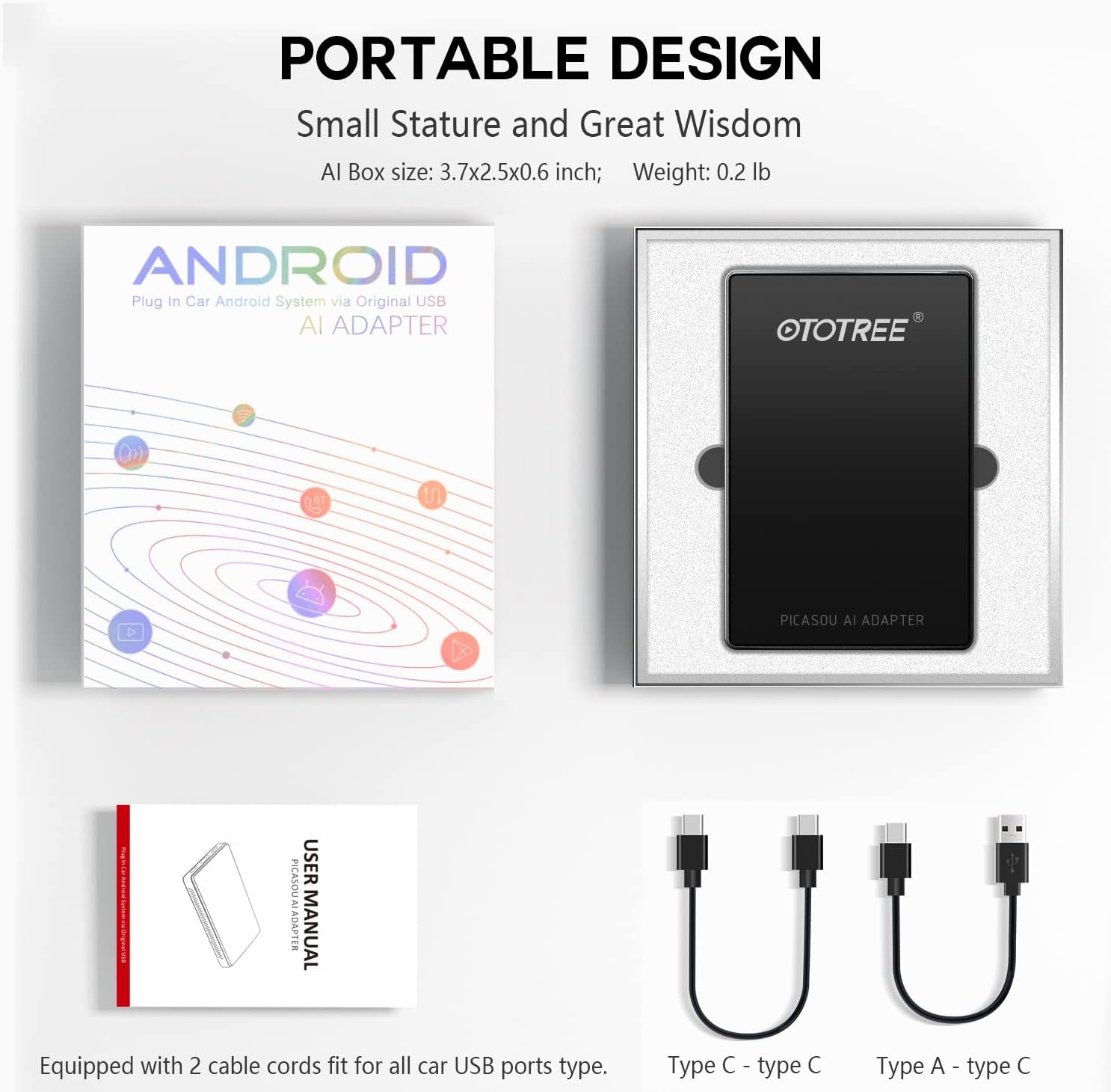 Multimedia Video AI Box for Cars with Wired CarPlay,AI Box Android System Supports WiFi,4G SIM Card,Split Screen,Wireless CarPlay+Wireless Android Auto,Installing Apps from Google Play (S21, Brown)