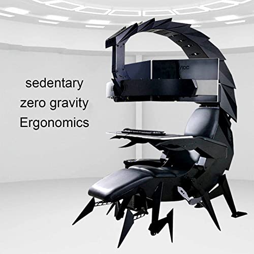 Comfortable Ergonomics Computer Chair Gaming Ergonomic Computer Cockpit Chair with Zero-Gravity Comfortable Racing Simulator Game Chair with Zero Gravity Independent Massage Gaming Chair Red ( Color :