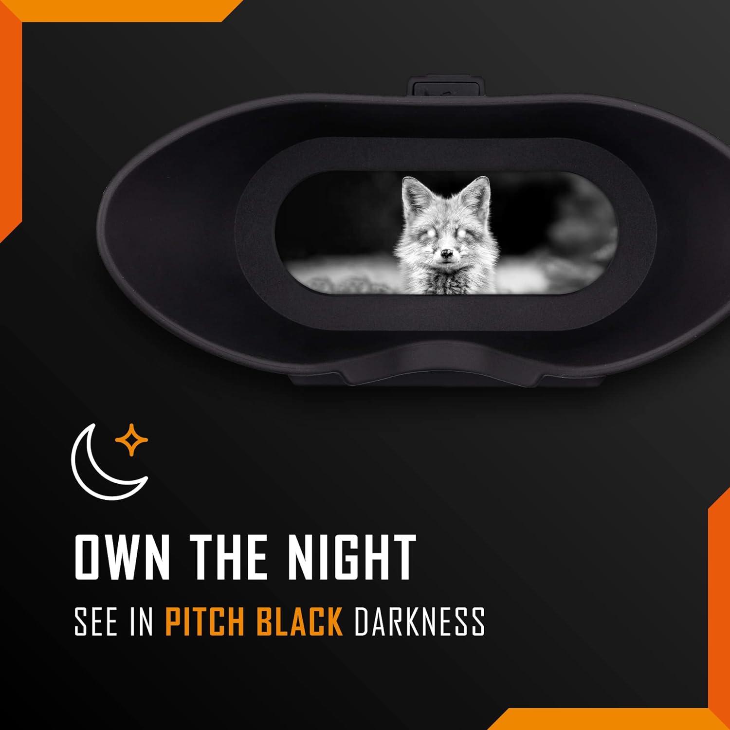 Nightfox Swift USB Rechargeable Night Vision Goggles - Head Mounted, Wide Viewing, 1x Magnification, Close Quarters Tactical Infrared Binoculars for Adults
