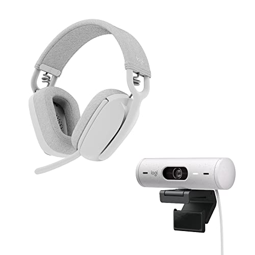 Logitech Brio 500 Full HD Webcam with Auto Light Correction,Show Mode, Dual Noise Reduction Mics, Webcam Privacy Cover, Works with Microsoft Teams, Google Meet, Zoom, USB-C Cable - Rose