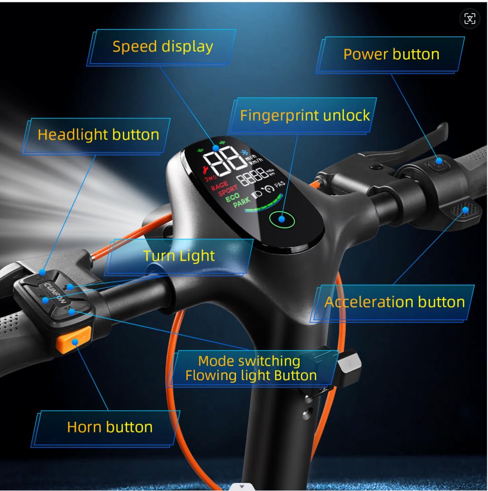 Electric Scooter Dual Motor, Peak 3200W, Up to 40 Miles Long Range/MAX Speed 31 Mph, 10.5'' Off Road Tires with 1152Wh Battery & Dual Suspension Commuting Fast E-Scooter, Option Seat