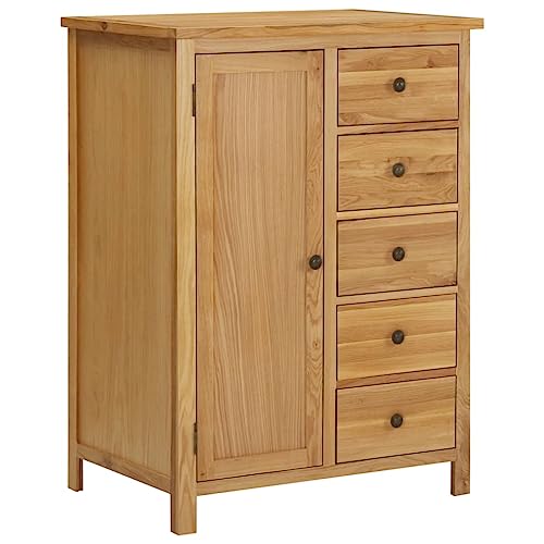 Wardrobe 29.9"x20.5"x41.3" Solid Oak Wood,Rustic Oak Wardrobe with Hanging Rail and Drawers for Bedroom Storage Armoires & Wardrobes for Bedroom