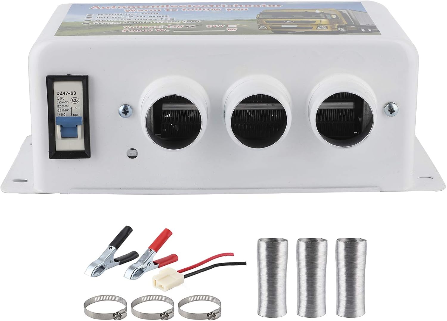 Car Heater,1000W 12V Car Heater Winter Rapid Heating Warmer Portable Windsn Defroster 3 Air Outlet