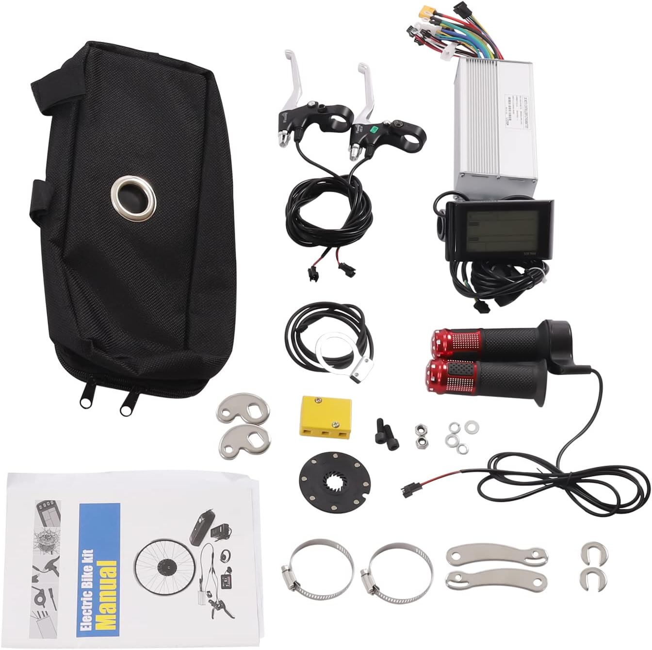 Rear Wheel Motor, 72V 2000W Electric Bicycle Conversion Kit Electric Bicycle Rear Wheel Hub Motor with Mutifunction LCD Display for 29-Inch Bikes, Convert Ordinary Bicycles Into Electric Bicycles