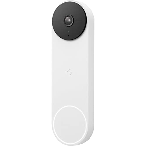 Google Nest Doorbell (Wired, 2nd Gen) - Wired Video Doorbell Camera - Doorbell Security Camera - Snow