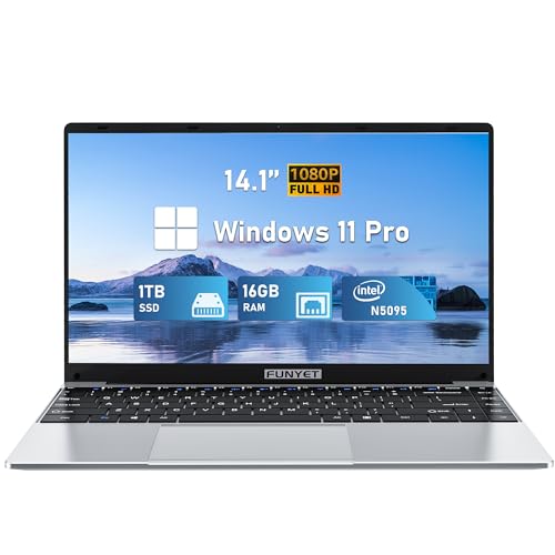 16 Inch Gaming Laptop, Laptop Computer 2025 Windows 11 Pro, 16GB RAM 512GB SSD, Intel 12th Gen N95 Processor(up to 3.4GHz), Backlit Keyboard, Fingerprint Unlock, FHD 1920 * 1200