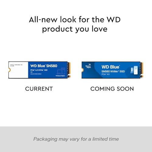 Western Digital 4TB WD Blue SN5000 NVMe Internal Solid State Drive SSD - PCIe Gen 4.0, M.2 2280, Up to 5,500 MB/s - WDS400T4B0E
