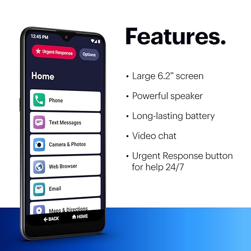 LIVELY Jitterbug Smart4 Smartphone for Seniors - Cell Phone for Seniors - Not Compatible with Other Wireless Carriers - Must Be Activated Phone Plan