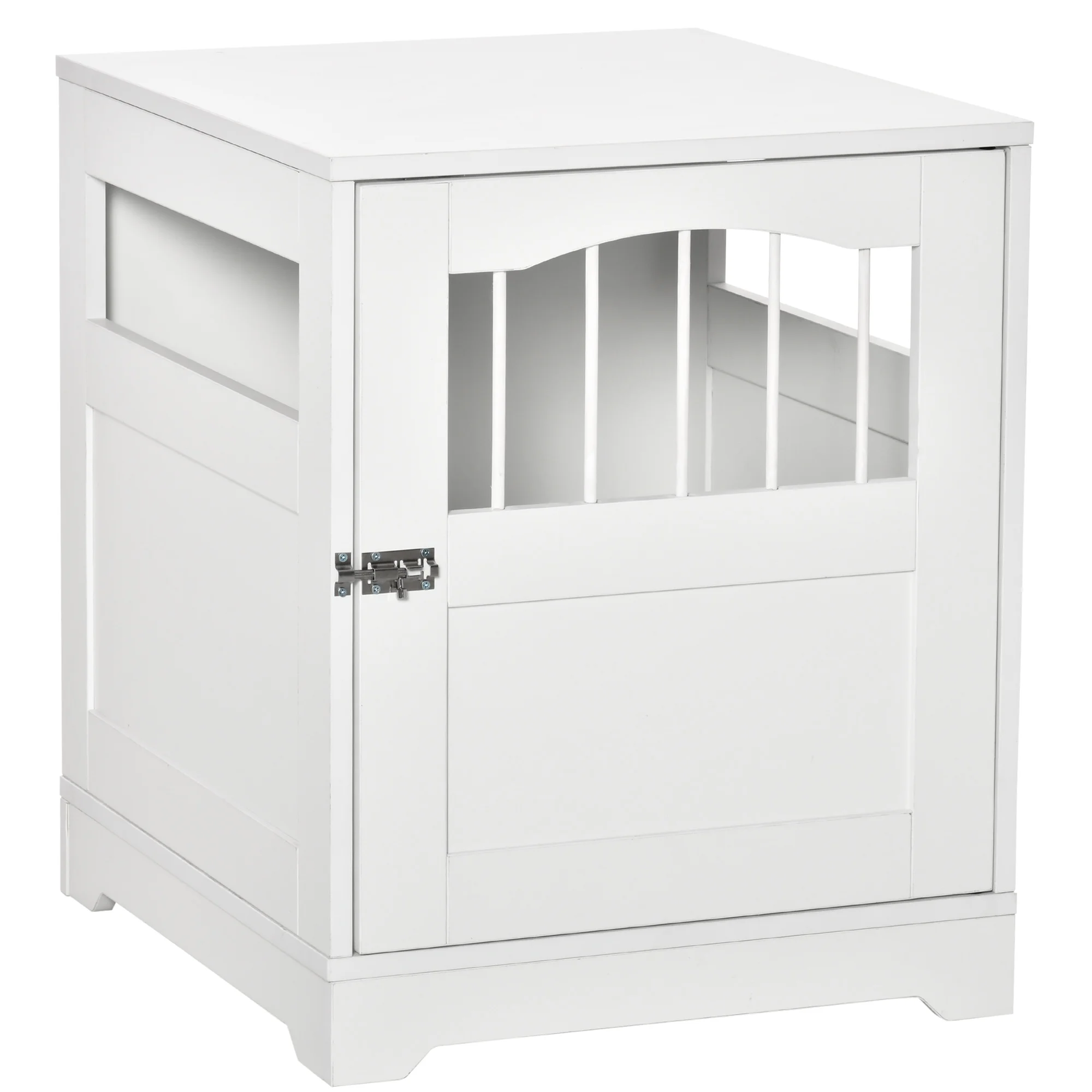 PawHut Furniture Style Dog Kennel House, w/ Cushion for Miniature Pets, White