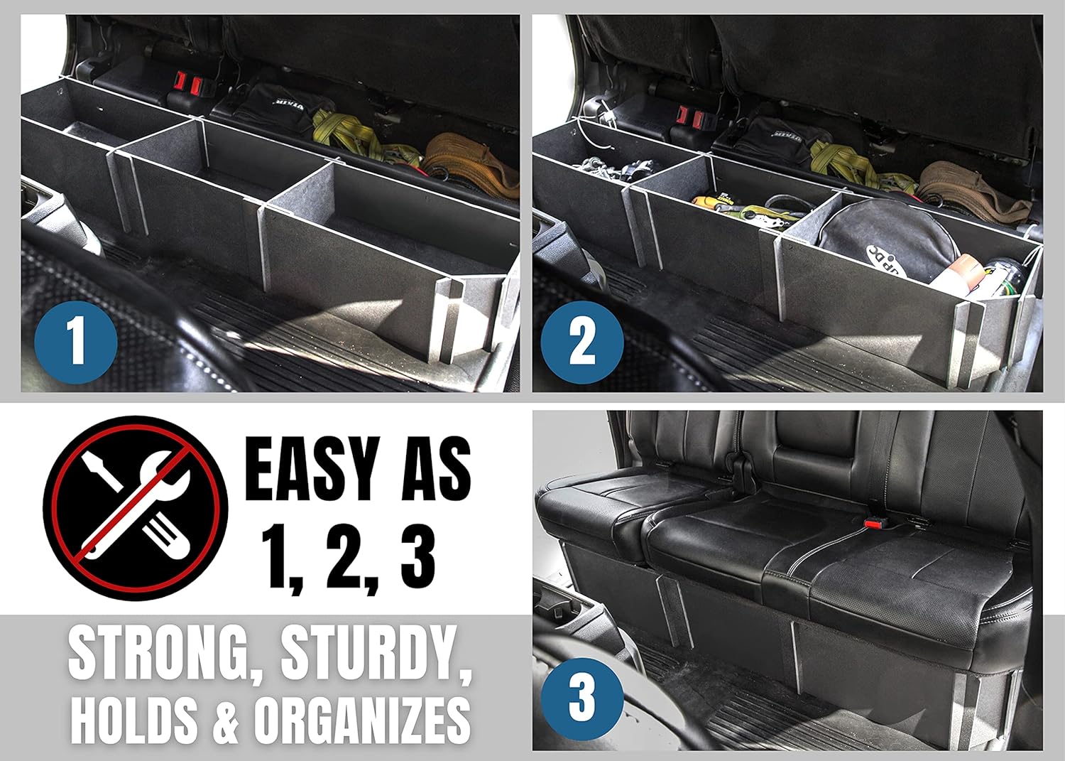 Red Hound Auto Under Seat Storage System Compatible with Ford F-150 2015-2022 SuperCrew Crew Cab Underseat (Will Only fit Full Crew Cab) Pack of 2