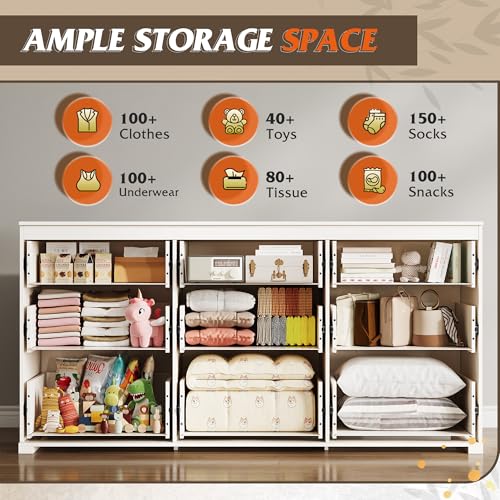 WLIVE Wood Dresser with 5 Drawers, Black Wooden Storage Cabinet, Organizer Drawers for Bedroom, Living Room, Hallway, Measuring 15.75" W * 31.50" D * 45.35" H ﻿