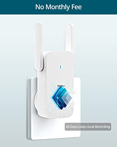 AOSU Doorbell Camera Wireless, 5MP Ultra HD, No Monthly Fee, 2.4/5 GHz WiFi Video Doorbell with Homebase, Battery/Wired Powered, Work with Alexa & Google Assistant