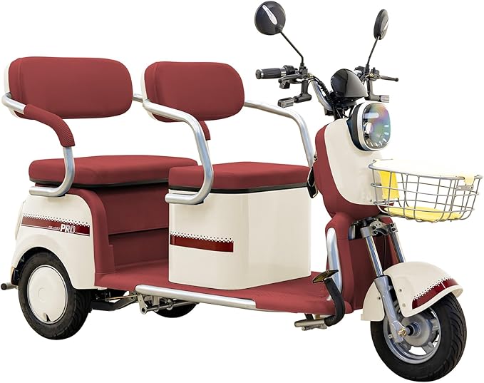 Massimo MGC E-Trike Mini – Compact Electric Trike for Urban and Neighborhood Travel (Ivory)