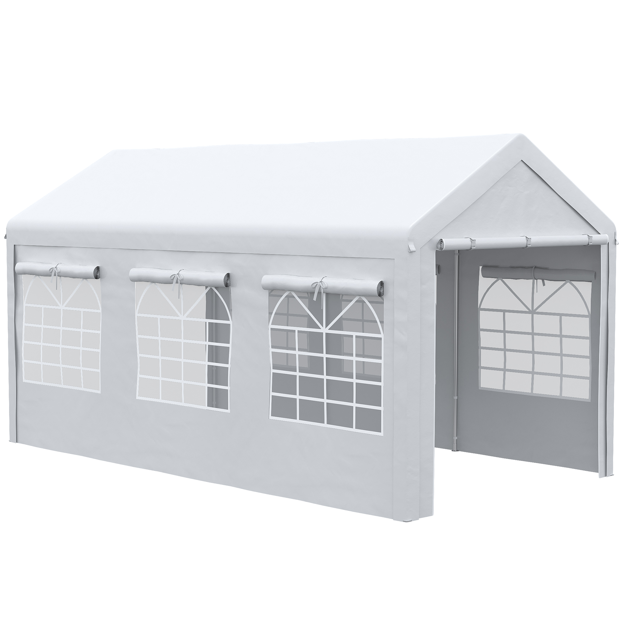 Outsunny 10' x 20' Carport and Large Party Tent, Height Adjustable