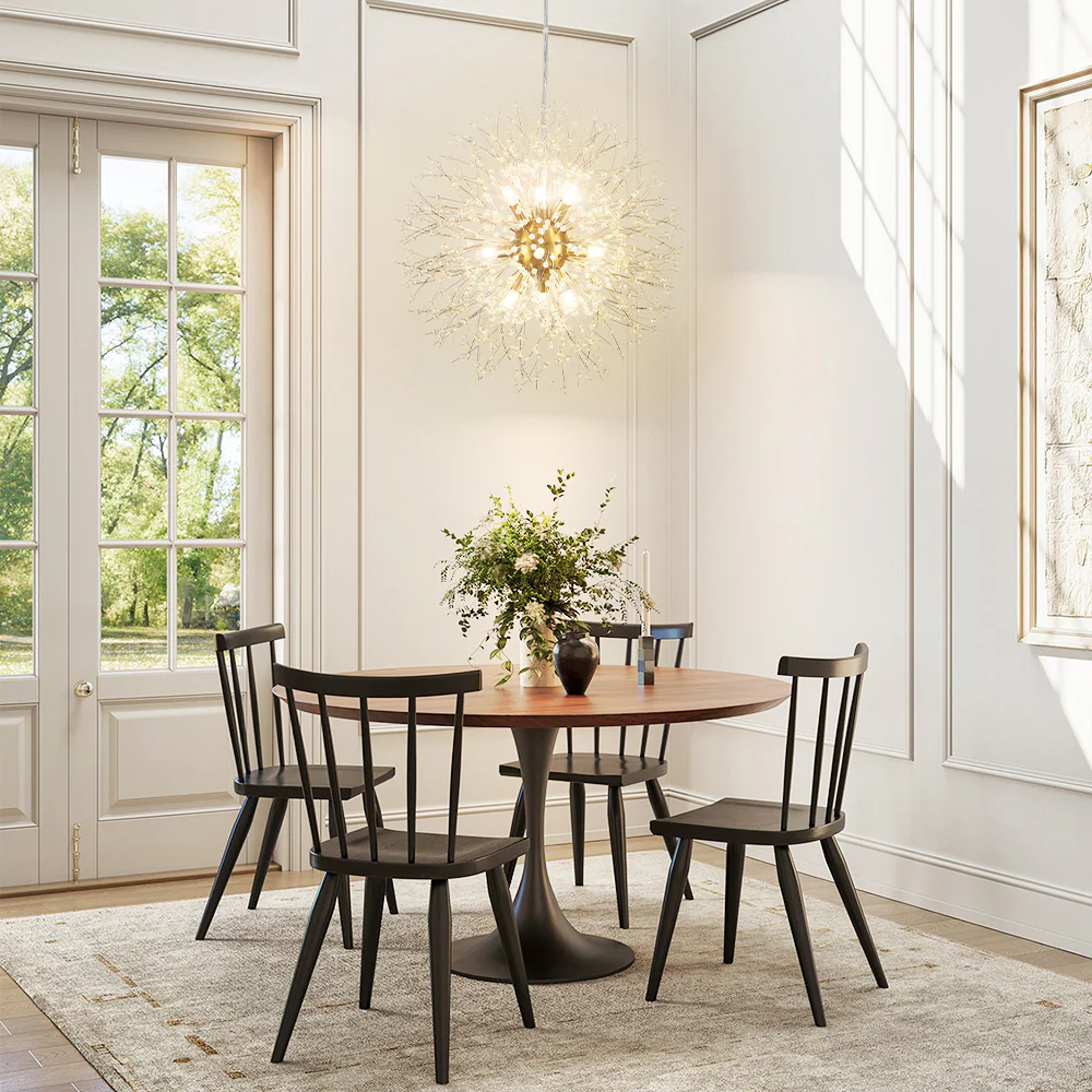 Solmere 9-Light Sphere Dimmable Linear Contemporary Chandelier (20)