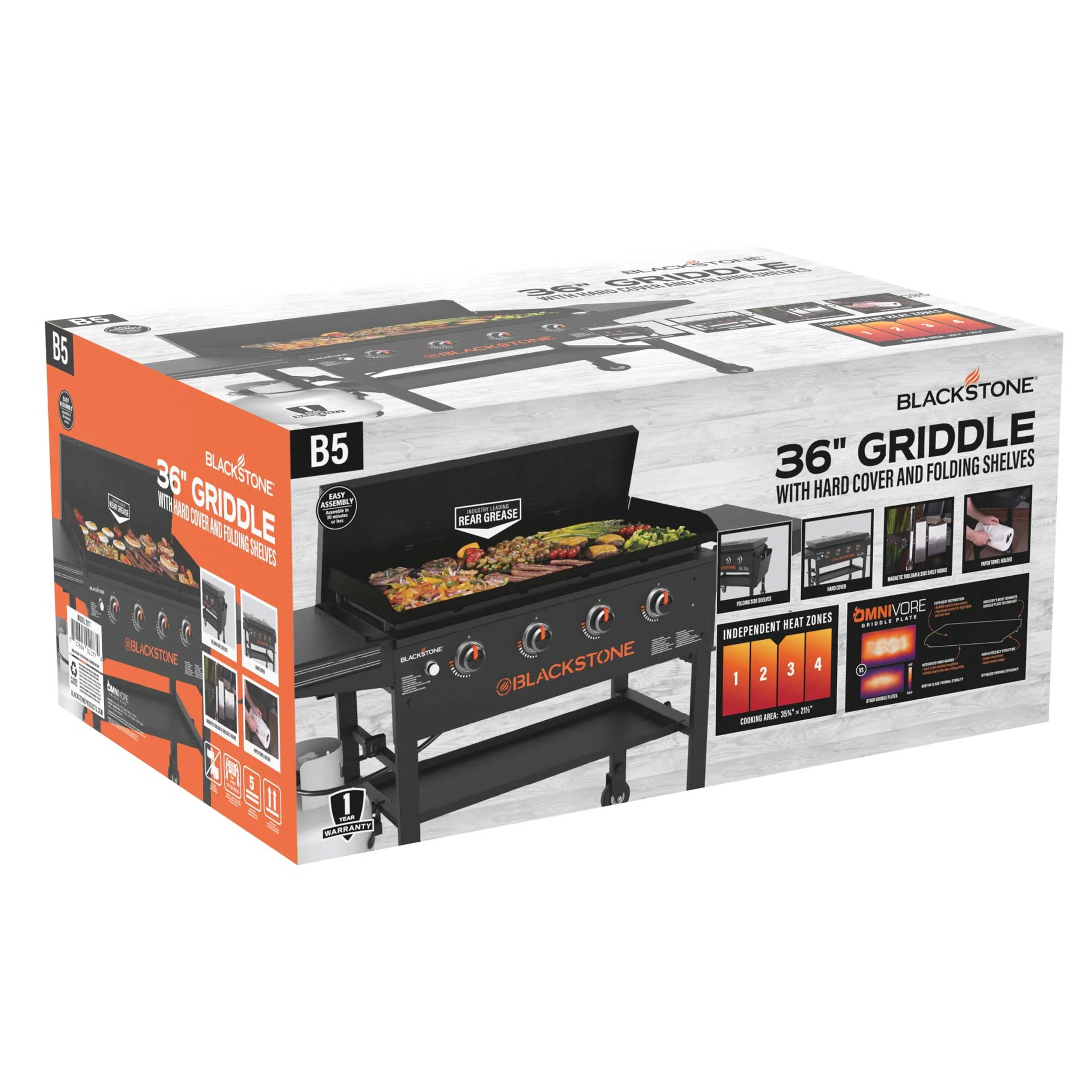 Blackstone 4-Burner 36 Propane Griddle Cooking Station with Hard Cover