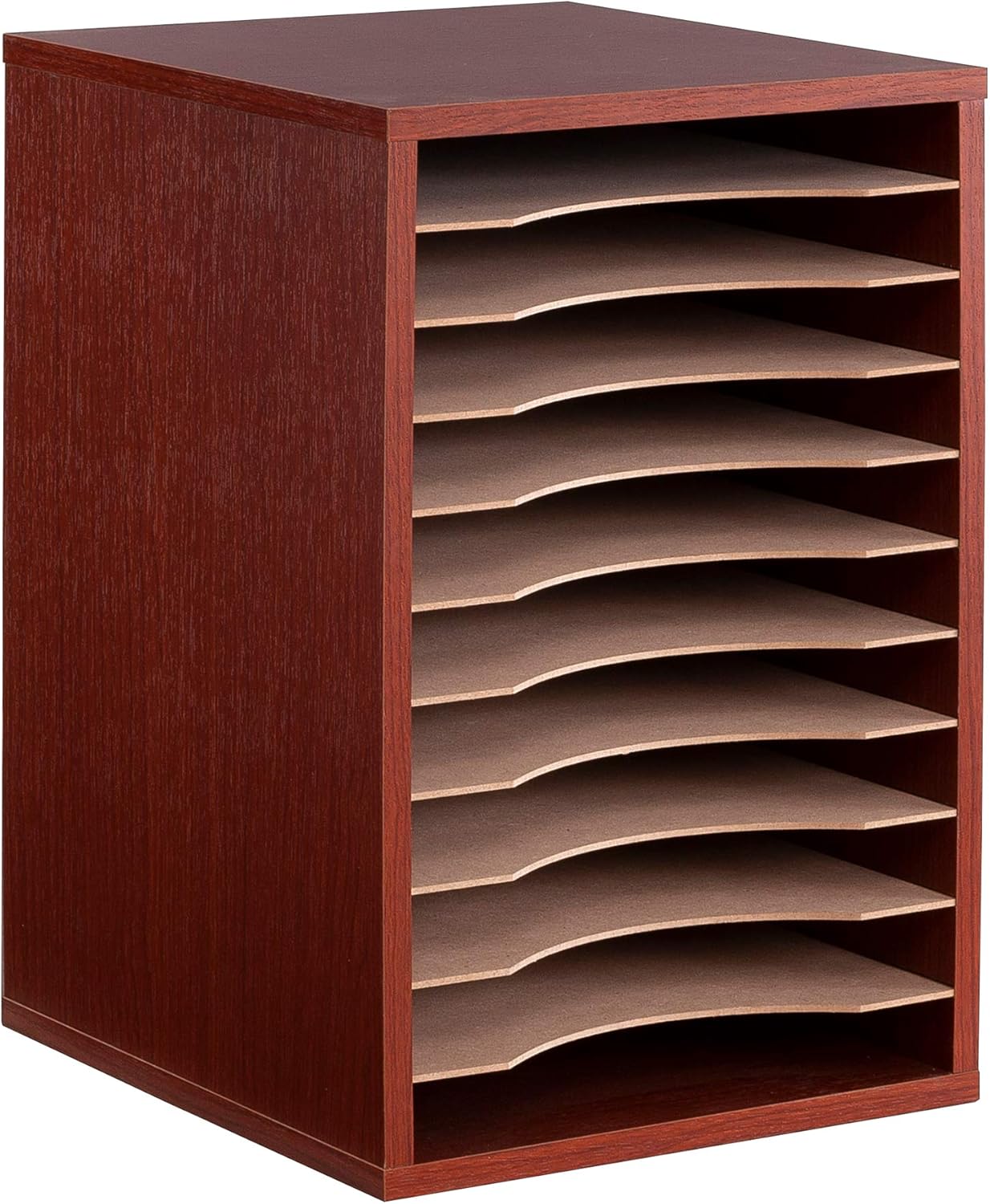 Safco Products Vertical Desktop Sorter, 11 Compartment 9419GR, Gray, Letter-size Shelves, Durable Laminate Finish