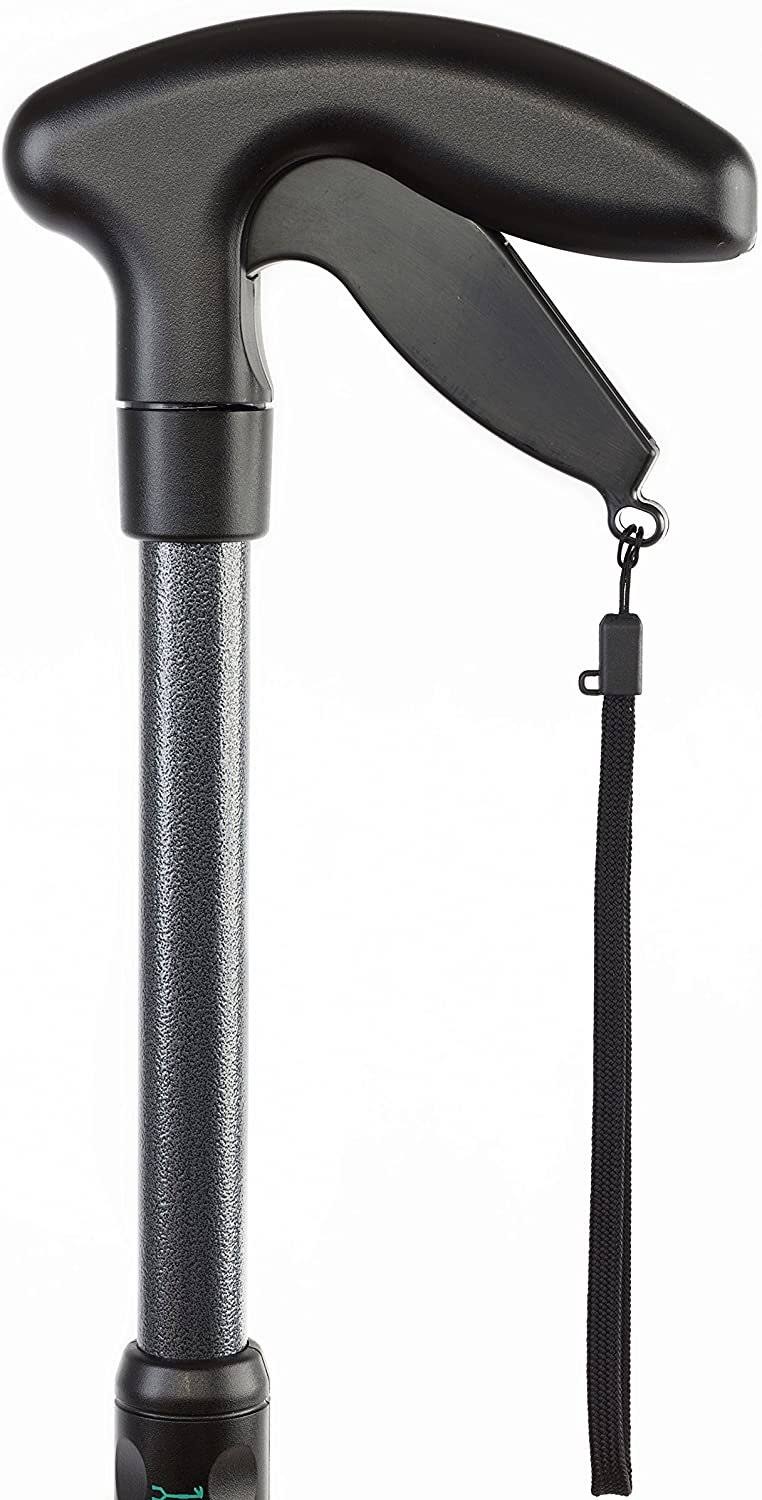 Handy Cane All-in-One Walking Aid with Built-in Reacher Grabber-Medium