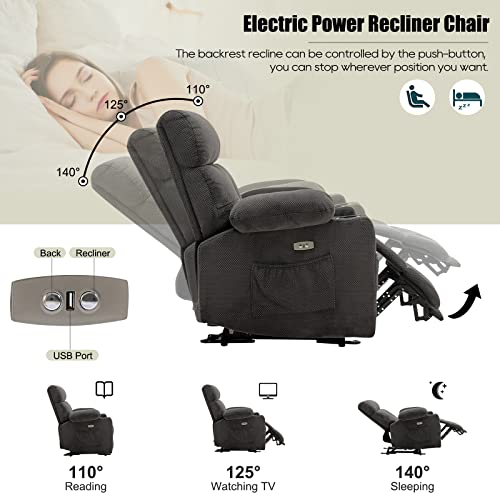 Recliner Sofa Set for Living Room, 2 Pieces Recliner Furniture Sofa Set, Power Reclining Sofa and Recliner, Reclining Living Room Set, Wall Hugger Reclining Sofa for Living Room