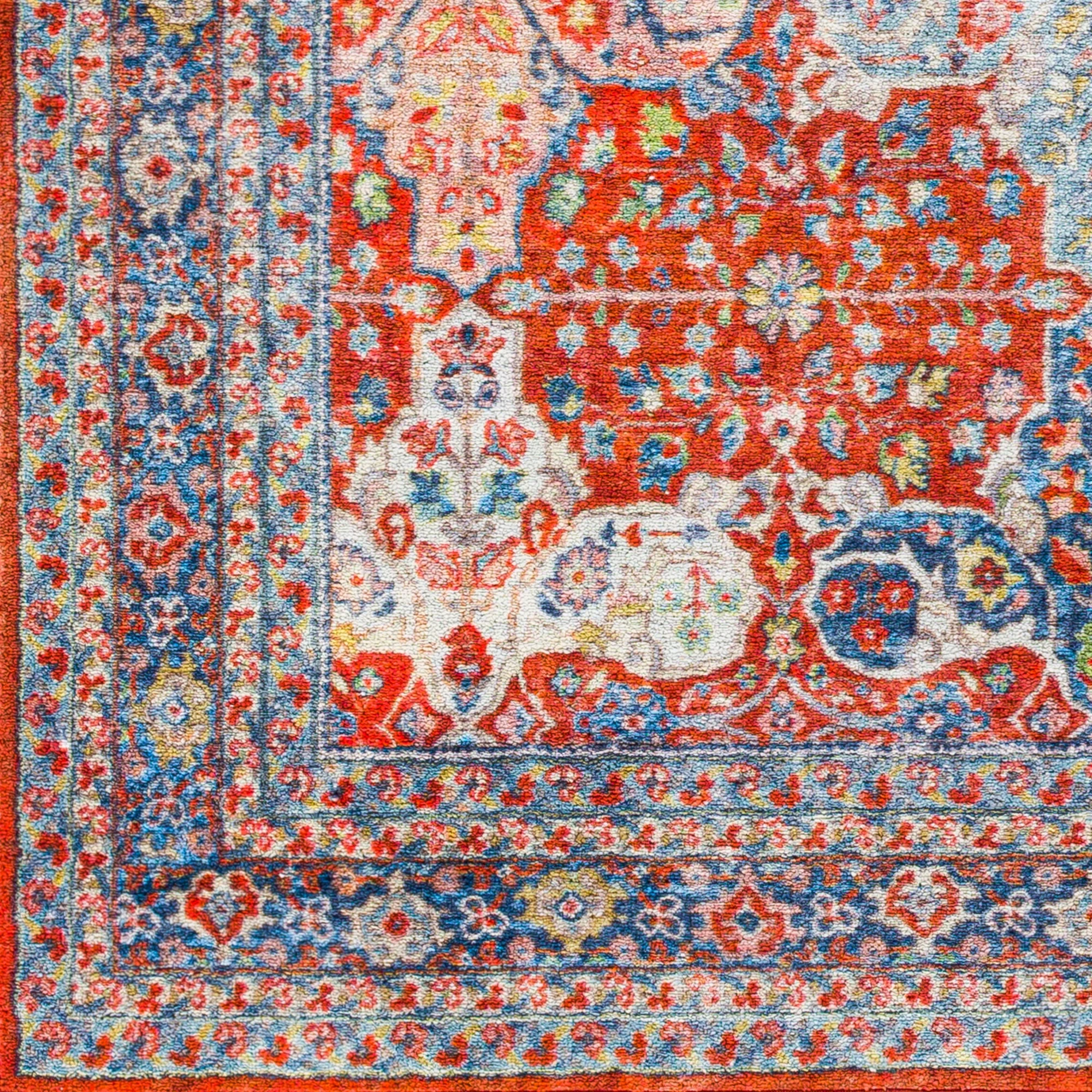 Artistic Weavers Leicester Oriental Machine Washable Area Rug, Bright Red, 8'10" x 11'9"