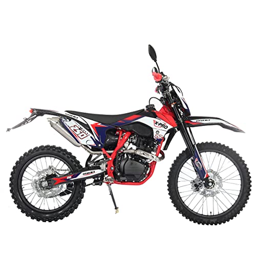 X-PRO Titan 250 DLX 250cc Dirt Bike with 5-Speed Manual Transmission, 21"/18" Wheels | All Lights, Electric/Kick Start, Zongshen Brand Engine
