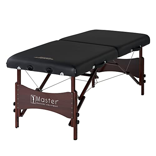 Master Massage 30" Roma Therma-Top Portable Massage Table Pro Package, Black, Adjustable Heating System