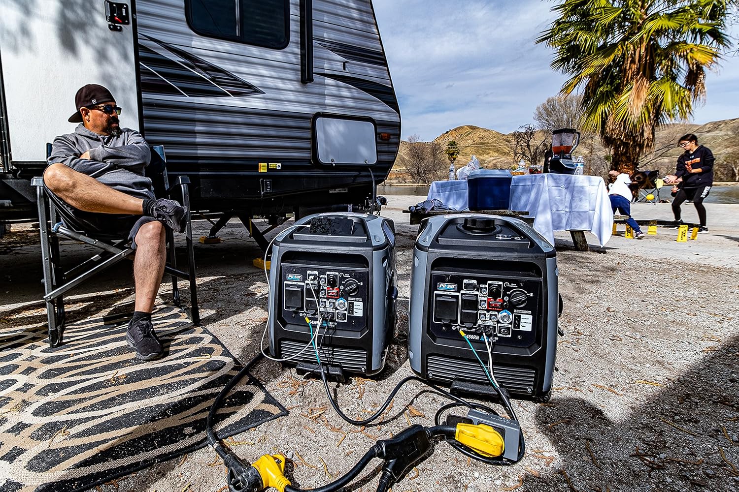 Pulsar G450RN, 4500W Super Quiet Portable Inverter Generator with Remote Start & Parallel Capability, RV Ready, CARB Compliant