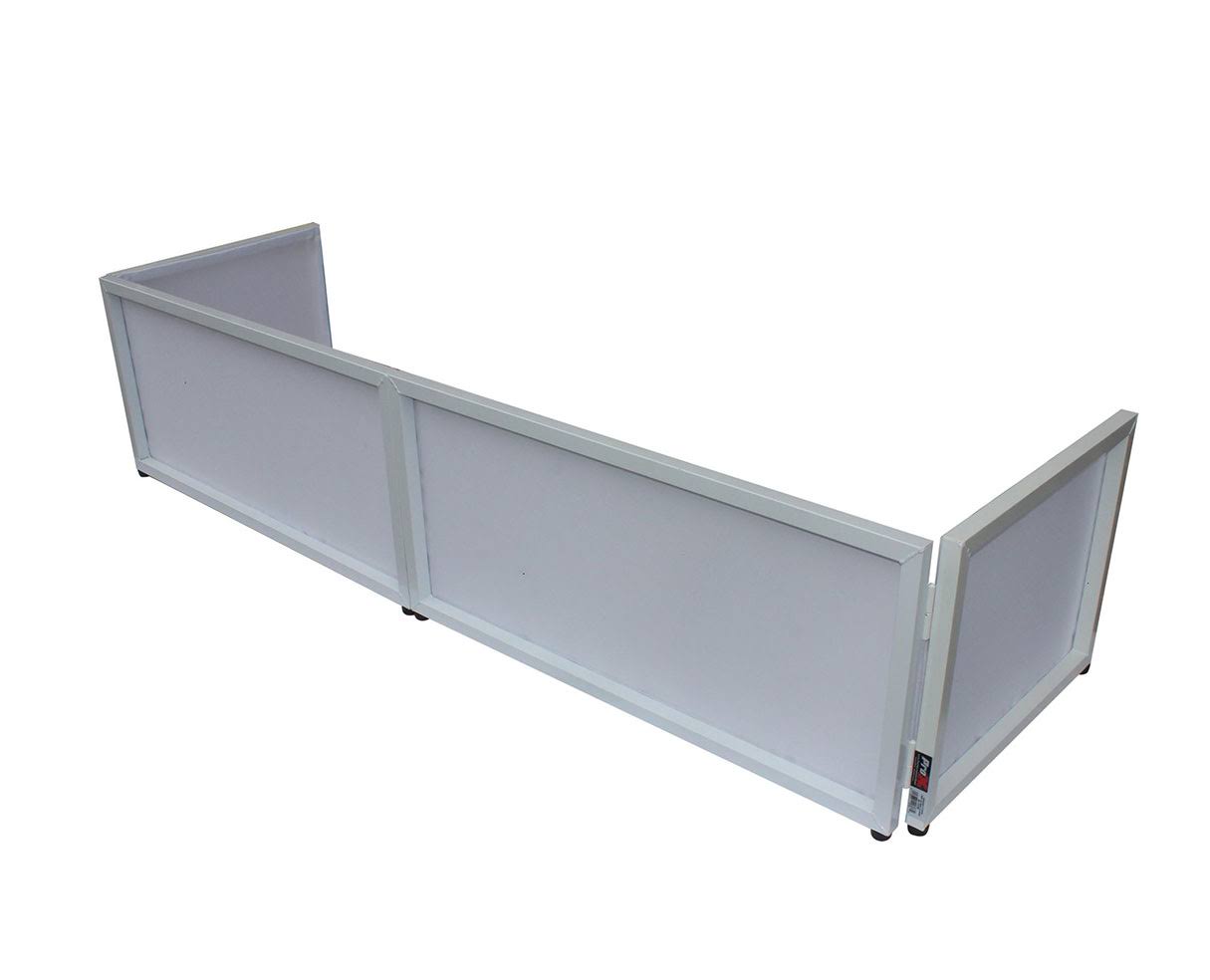 Prox XF-Ttfw 6ft Table Top DJ Facade Wedding White Trim + Black u0026 White Scrim