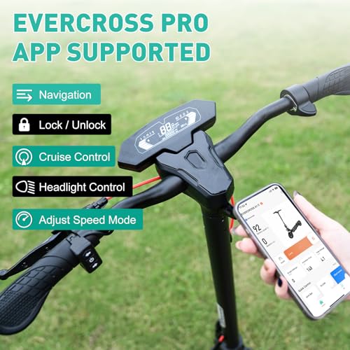 EVERCROSS A1 Electric Scooter for Adults - 800W Portable Commuting Scooter with Double Braking System, Dual Suspension and 10'' Honeycomb Solid Tires, Up to 31 Miles Long Range & 28 Mph…