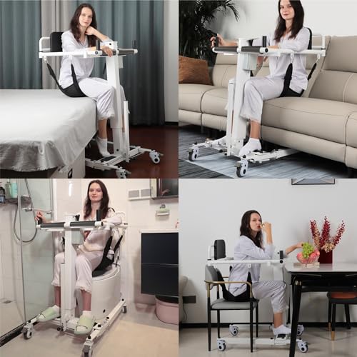 Patient Lift for Home Wheelchair Lift Transfer Chair, Bathroom Wheelchair, Patient Transfer Chair, Bedside Commode, Shower Chair, Portable car Lift, Lift Seats for Elderly with Soft Cushion