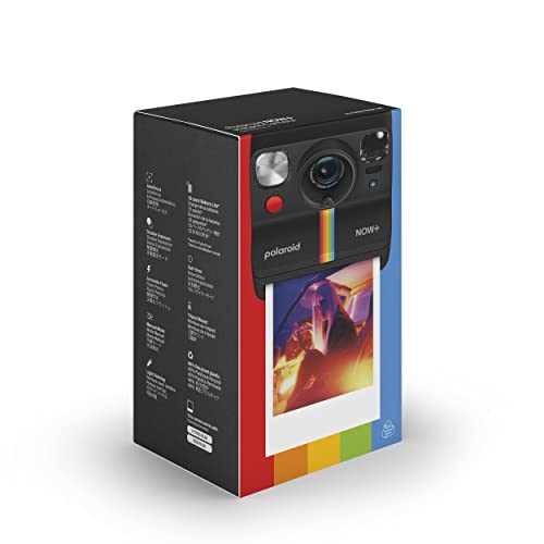 Polaroid Now+ 2nd Generation I-Type Instant Film Bluetooth Connected App Controlled Camera - Black (9076)