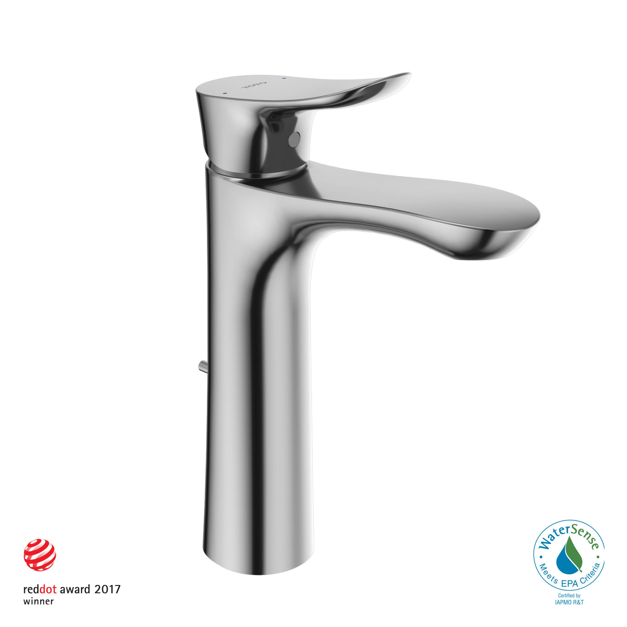 Toto Go 1.2 GPM Single Handle Semi-Vessel Bathroom Sink Faucet with Comfort Glide Technology, Brushed Nickel - TLG01304U#BN