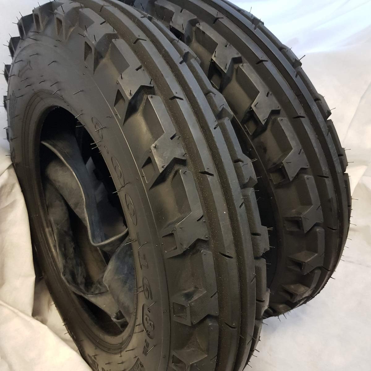 (2 TIRES + 2 TUBES) 6.00-16 ROAD CREW 8 PLY KNK30 Farm Tractor Tire 60016 6.00X16