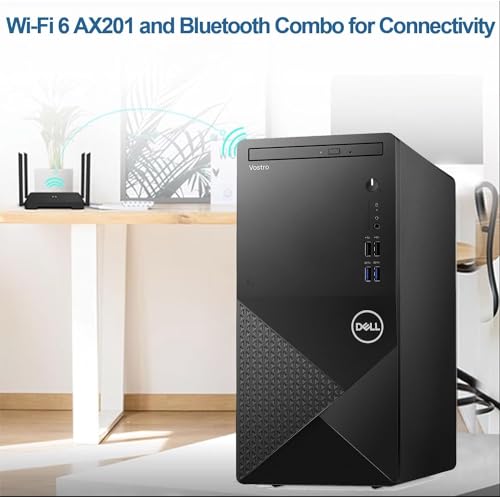 DELL Vostro 3910 Tower Business Desktop Computer | 12th Gen Intel Core i3-12100 Processor | 16GB RAM | 256GB SSD + 1TB HDD | WiFi 6 | DVD-RW | HDMI | Display Port(Support 4K) | Windows 11 Pro