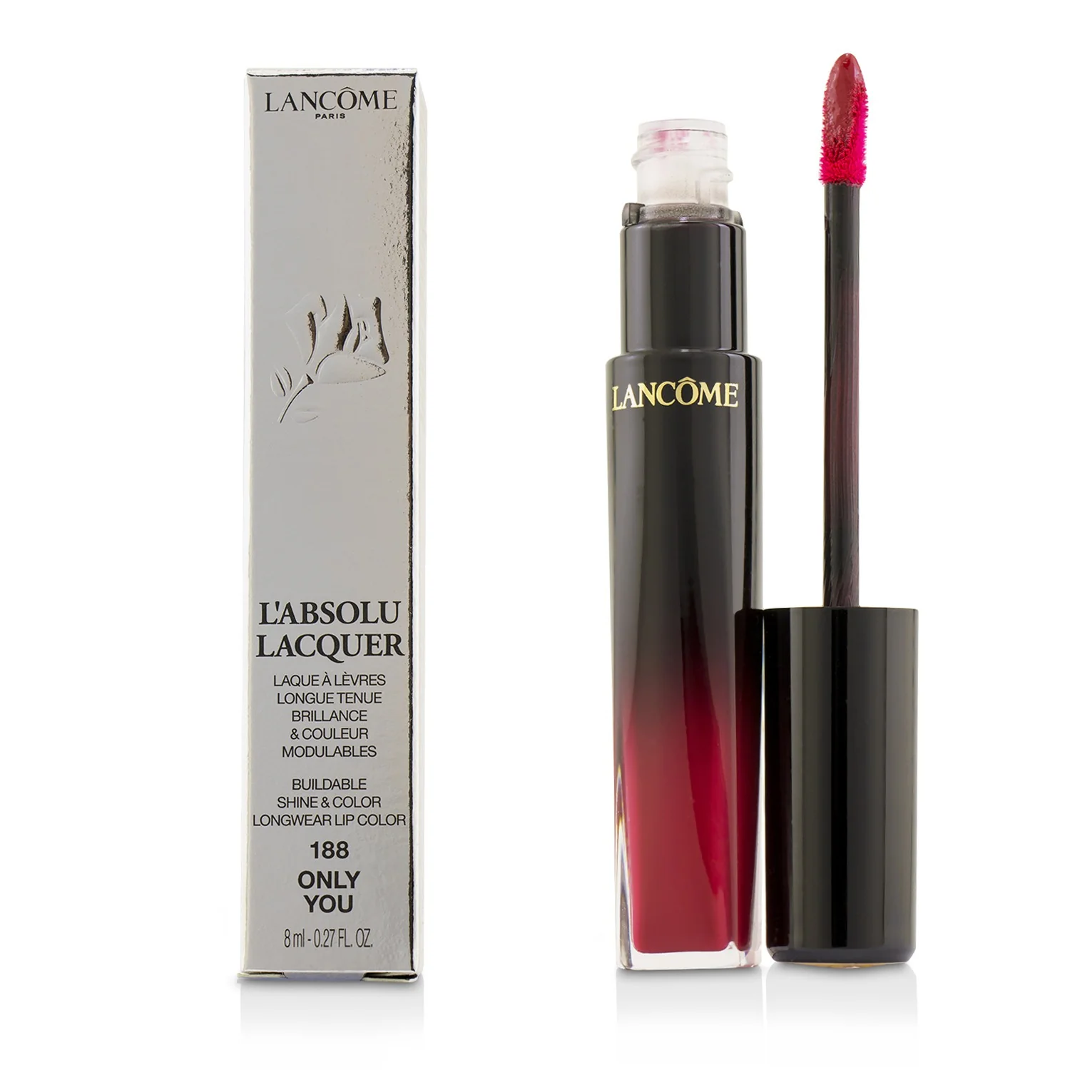 Lancome L'Absolu Lacquer Buildable Shine & Color Longwear Lip Color - # 366 Power Rose  8ml/0.27oz