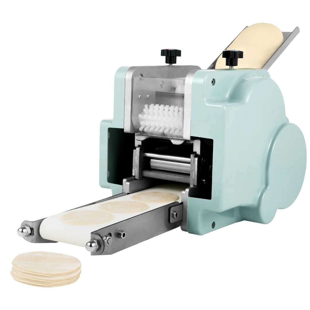 MIDUO Commercial Dumpling Skin Maker Machine, 110V Electric Dumpling Wrapper Maker Automatic Wonton Maker Machine Dough Processing Machine with 7cm Round Mold 40pcs/Min for Restaurant Kitchen Home