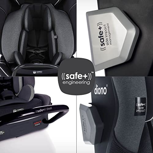 Diono Radian 3QXT SafePlus 4-in-1 Rear and Forward Facing Convertible Car Seat, Safe Plus Engineering, 4 Stage Infant Protection, 10 Years 1 Car Seat, Slim Fit 3 Across, Yellow Mineral