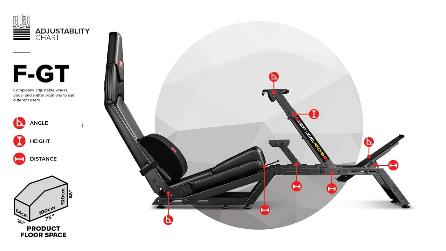 Next Level Racing F-GT Simulator Cockpit (NLR-S010) (Renewed)